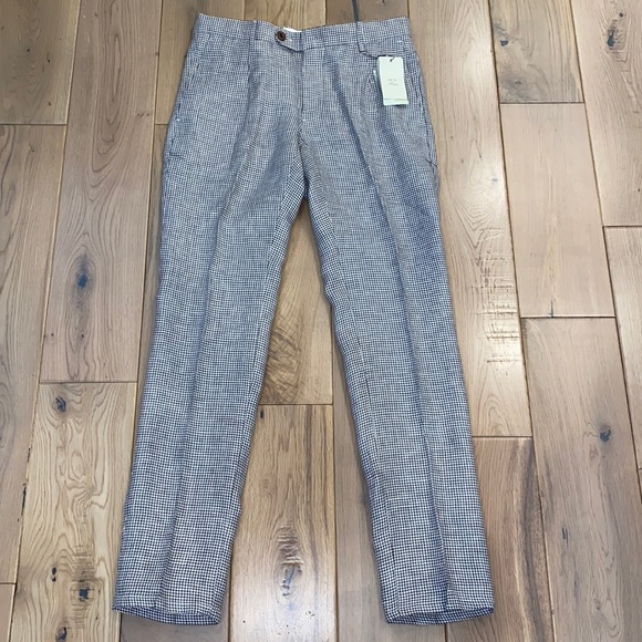 Mango linen houndstooth pants - Picture 3 of 4